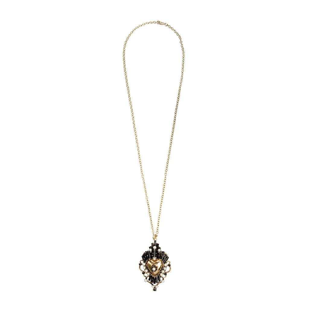 ACC COLIER HEART PEARLS
