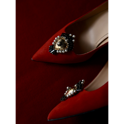 [22C48420J048] ACC PANTOF HEART PEARLS